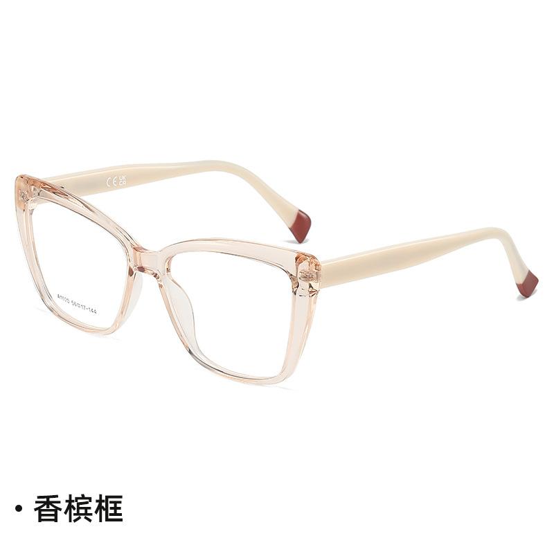 A European and American fashion new TR propionic acid ferrule men's and women's flat glasses can be equipped with myopia frame glasses