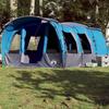 Tunnel Family Tent for 8 Persons Blue Waterproof