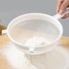 1Pcs Plastic Fine Mesh Spoon Strainer Kitchen Nut Milk Filter Flour Sieve With Handle Soy Milk Coffee Filter Colanders Tools