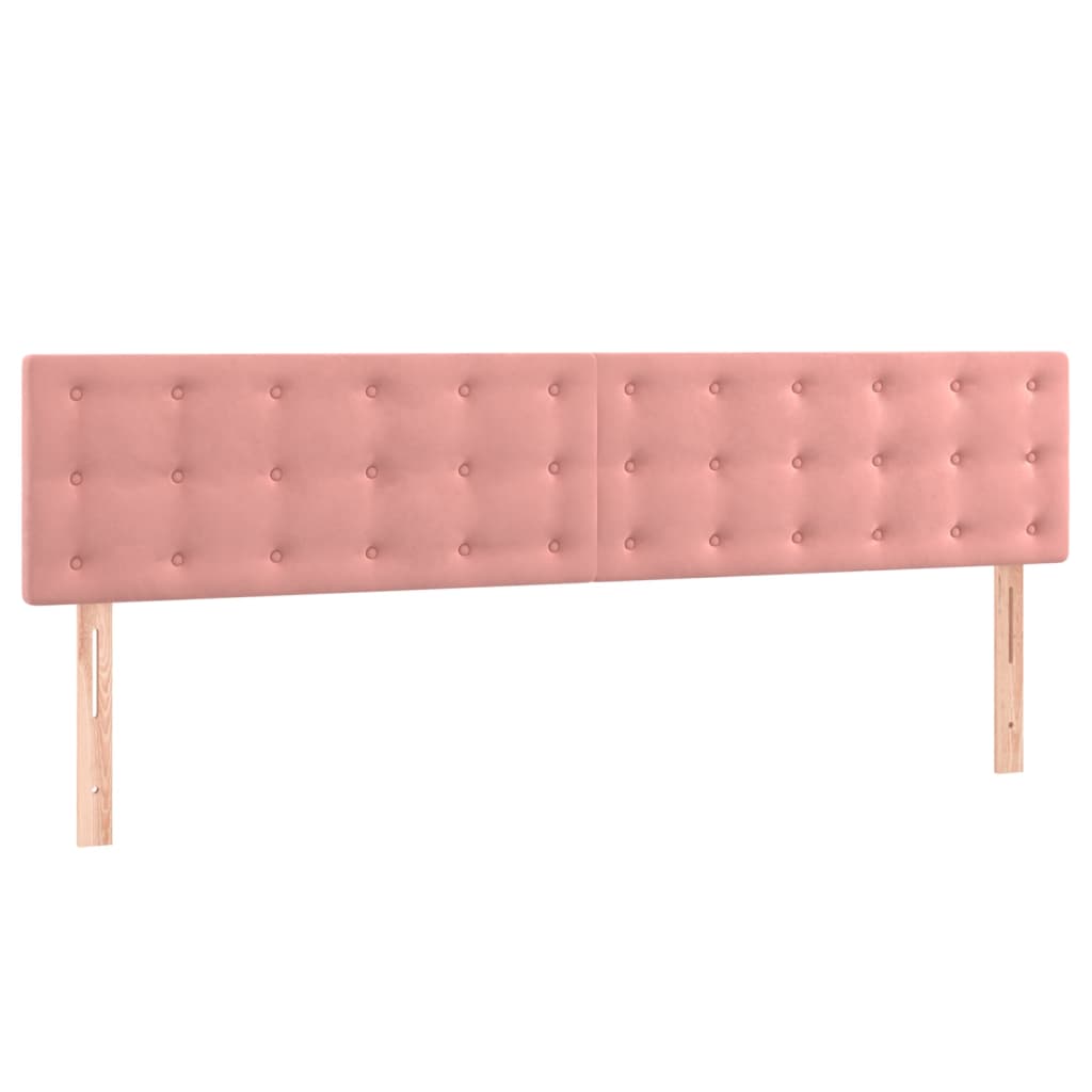 Box Spring Bed with Mattress Pink 160 x 200 cm Velvet