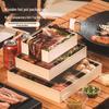 COFLYEE Disposable Solid Wood Nine-Compartment Bento Boxes