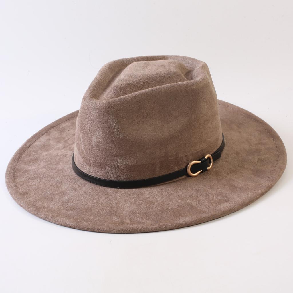 Popular European and American Style Suede Big-brimmed Top Hat, Men's and Women's Classic Fashion Western Cowboy Hat