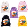 Cars Lightning McQueen Drawstring Bags Cartoon Anime Character Print Large Capacity Canvas Storage Bag Party Gift Candy Bag