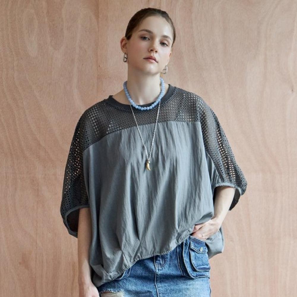 Maxza Loose Fit Short Sleeve Blouse Black Zf08qb019nh