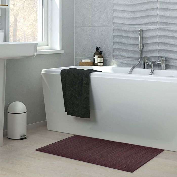 Teppich aus Seegras braun/lila 70x110