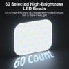 LED Photography Light 60 LED Beads Portable Rechargeable Phone Fill Light 3 Lighting Modes 10 Brightness Levels for