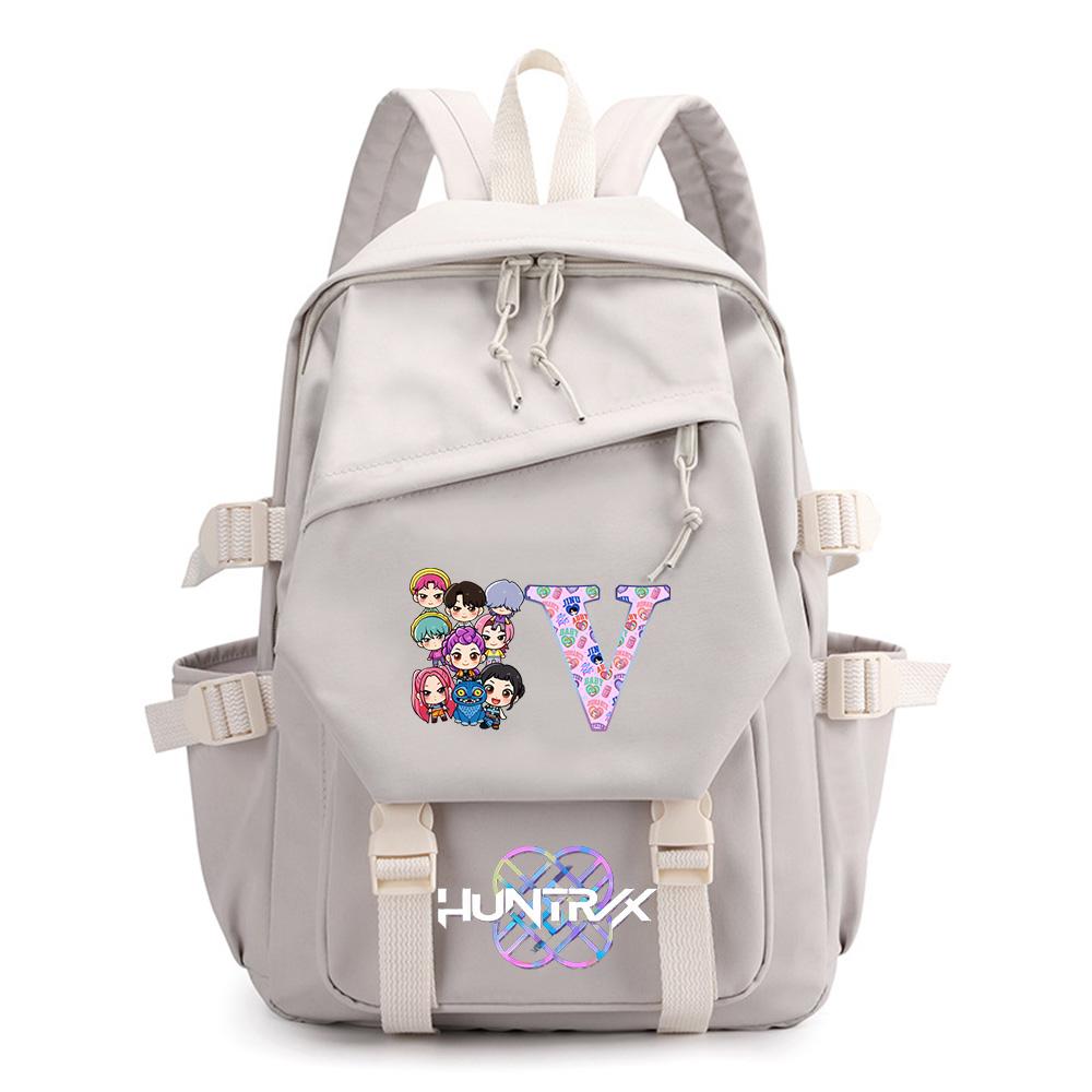 26 Englische Buchstaben Kpop Dämonenjäger Bedruckter Rucksack für Teenager Junge Mädchen Zurück zur Schule Schultasche Schüler Buchtasche Damen Reisetasche Kindergeschenk