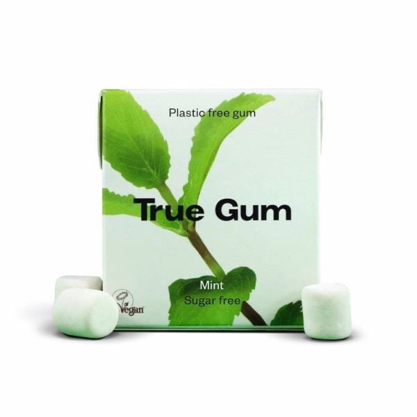 True Gum TRG021MT Mint 21gEigenschaften - Plastikfrei (Kaugummibasis und Verpackung) - Die Kaugummibasis besteht aus natürlichen Inhaltsstoffen. Eigenschaften - Plastikfrei (Kaugummibasis und Verpackung) - G