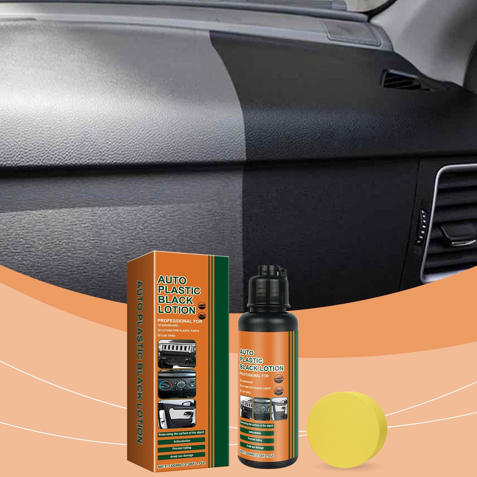 

Car Black Plastic Polishing Compound, Car Detailing And Maintenance Black Gloss Plastic Refurbishment And Care Agent 100ml One Size