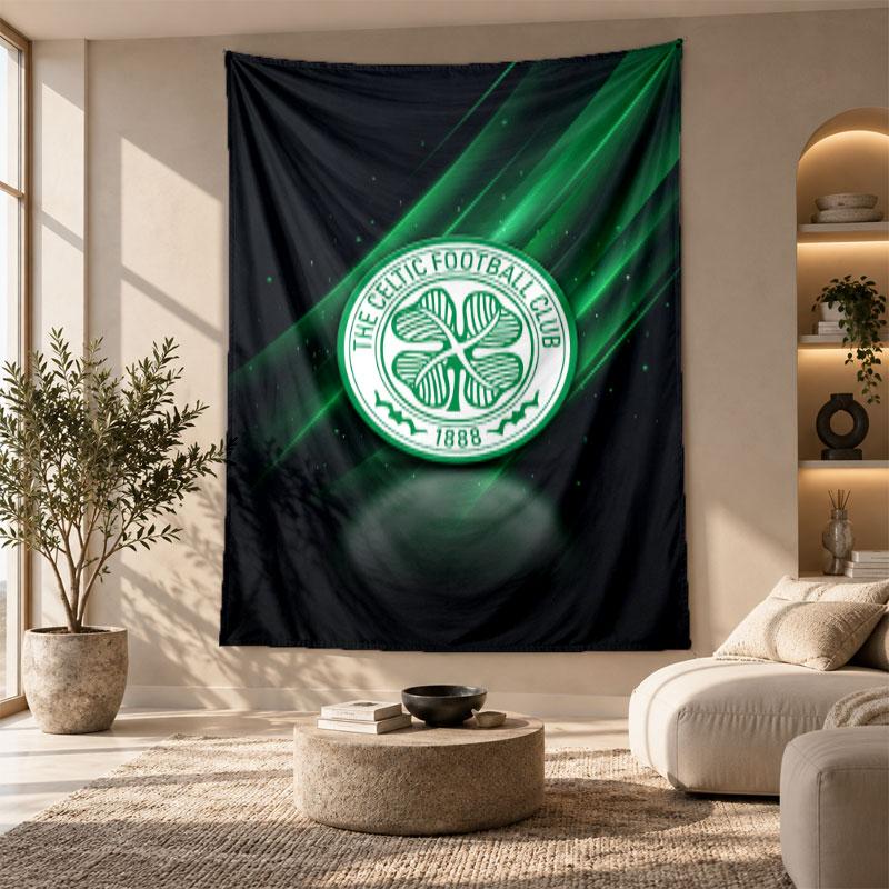 Decorative Tapestry,Celtic FC Printed Wall Art, Lightweight Wall Hanging For Bedroom Background