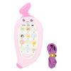 Early Learning Telephone Bilingual Biteable Teether Cover Multi Modes Baby Cell Phone Toy Banana Pink
