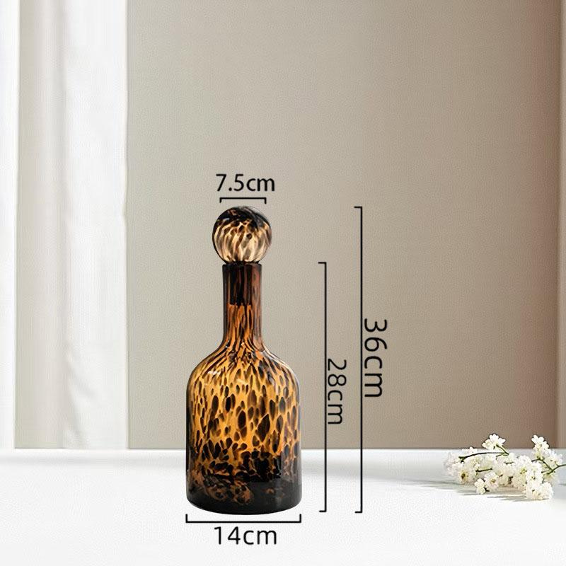 

Amber Color Texture Glass Vase Plant Pots Table Decoration Ornaments Flowers Arrangement Floral Vases Room Aesthetic Decor