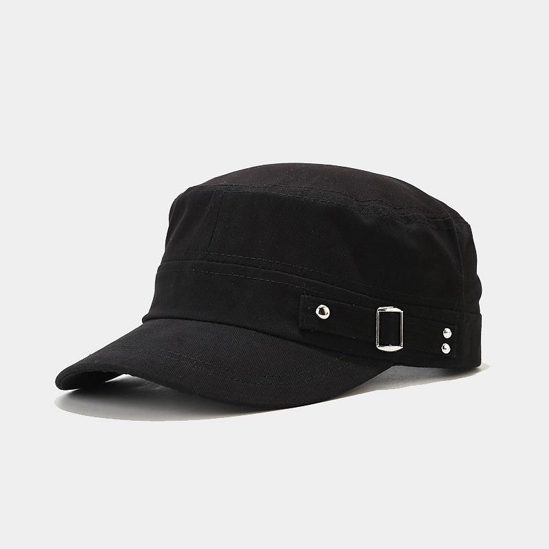 Men's Flat Top Solid Baseball Caps Boy Hunting Snapback Cap Male Summer Black Dad Hats for Women