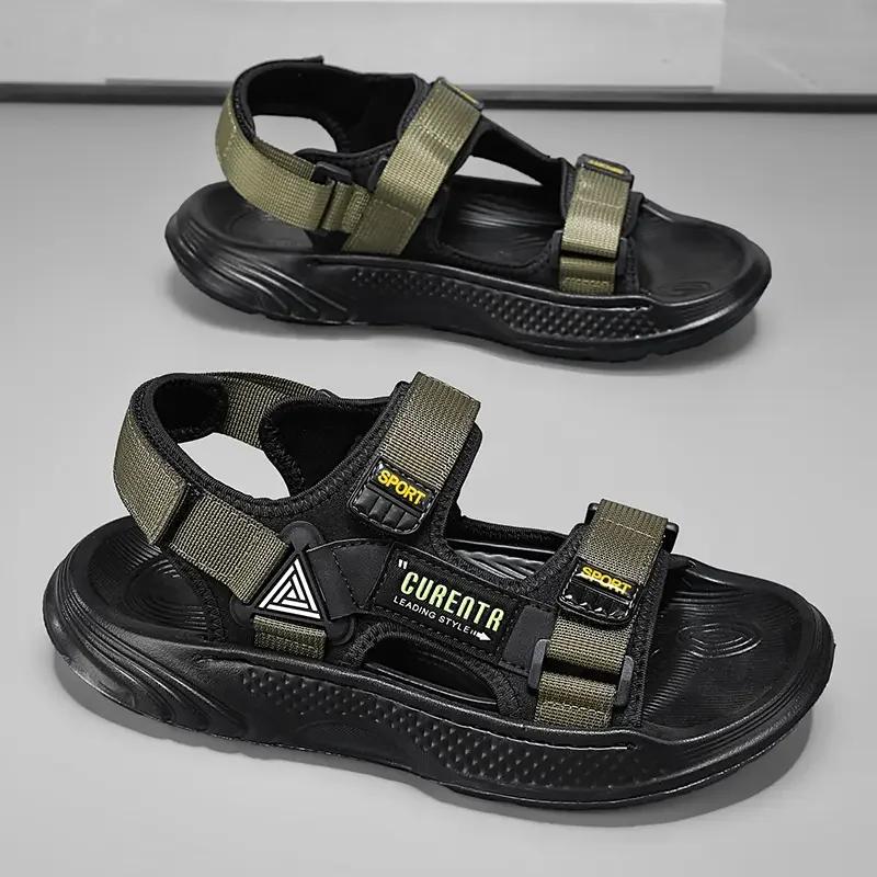 Značka Classic Pánské Sandály Léto Pravá Kůže Sandály Pánské Venkovní Ležérní Lehké Sandály Módní Pánské Tenisky Velikost 38-46