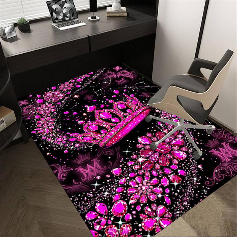 

1PC Crown Diamonds Non-Slip Floor carpet, Office, family, bedroom, Studio - Large Area Rug, Vibrant Colors, Longlasting Material-X441 60cm by 90cm