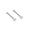 S999 Pure Silver Minimalist Women's Earrings – Small Bean Ear Bone Studs, Anti-Blocking Design for Commuting