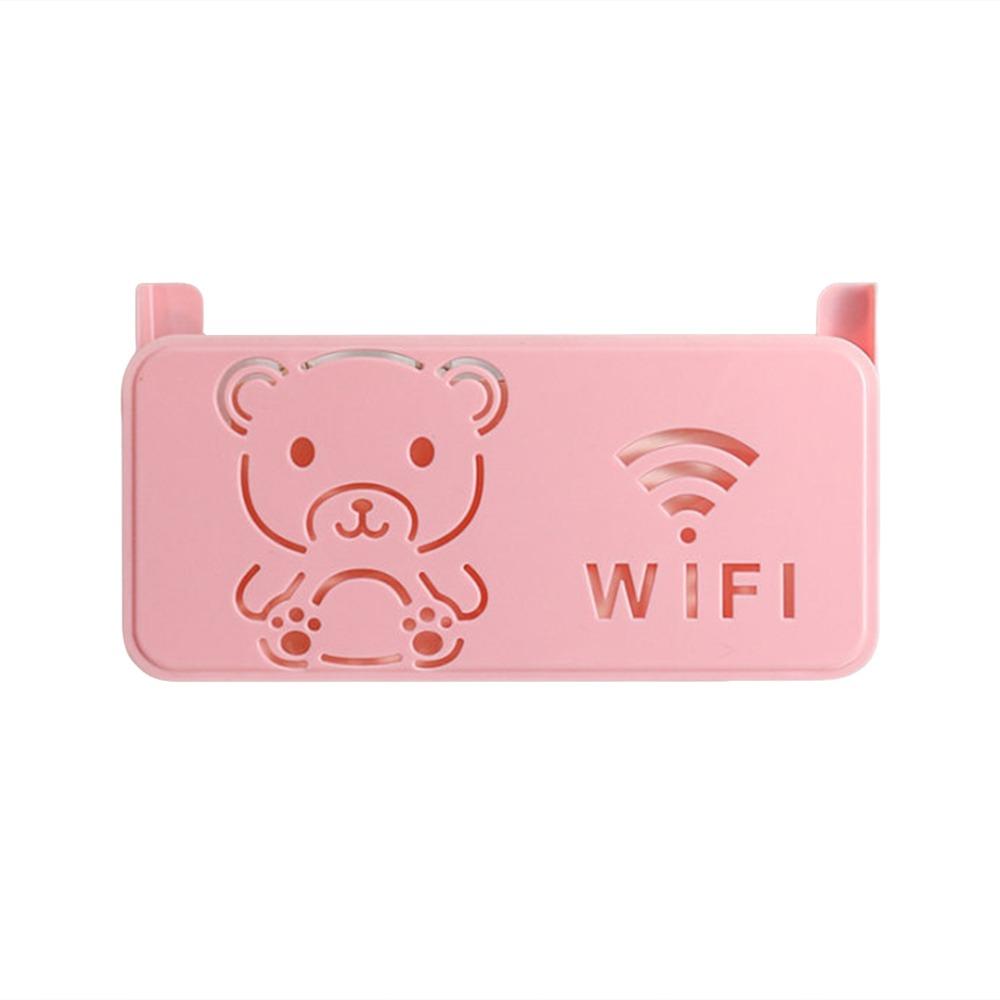 Cartoon Bear Router Rack Punch-Free Power Cable Organizer  for Living Room Decoration