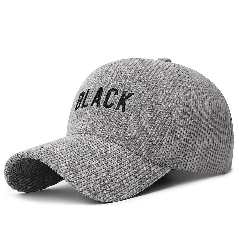

Осенне-зимняя полосатая вельветовая кепка для мужчин и женщин с вышивкой букв, бейсболка серый