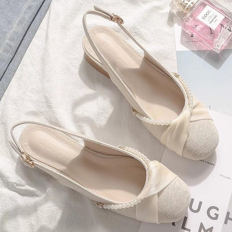Square Toe Women Sandals Mid Heels Pumps Summer Designer Casual Woman Slippers 2025 Brand Trend Dress Zapatos De Mujer