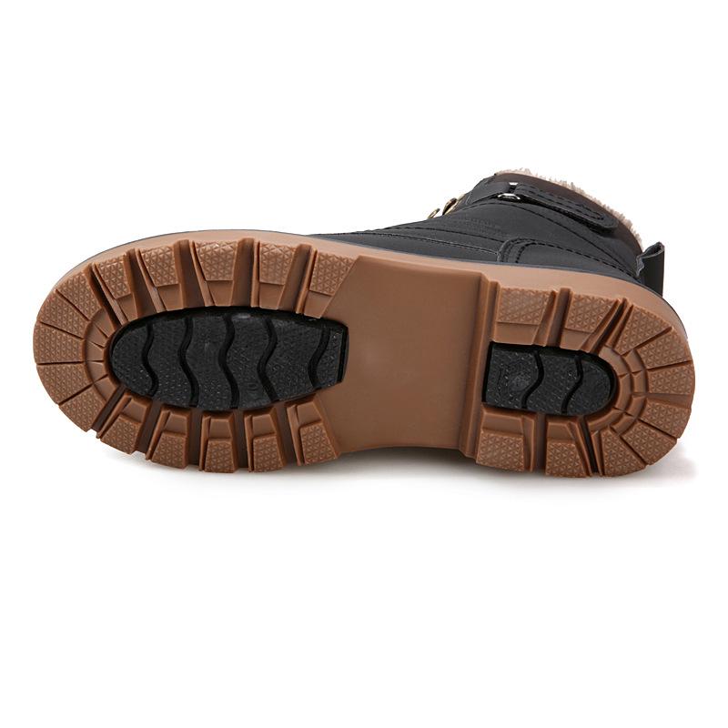 Mens Boots Autumn Winter PU Leather Plush Men Outdoor Working Safety Motorcycle Boots 2024 New Arrival