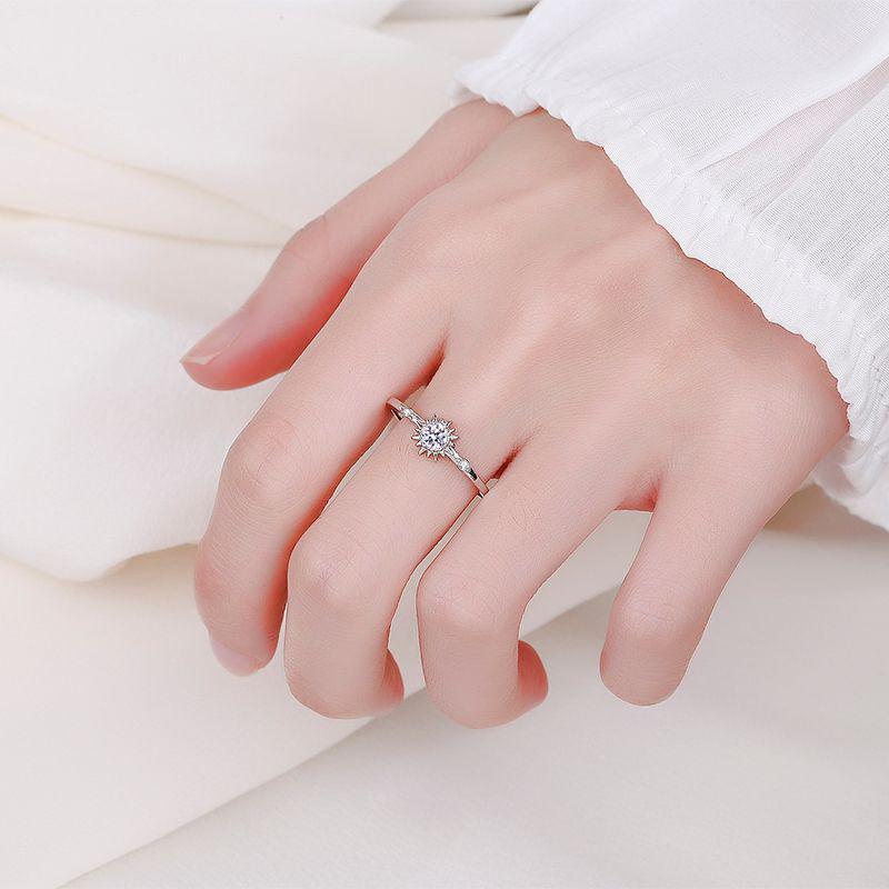 925 Sterling Silver Sunflower Ring - Women's Fashion, Light Luxury, Japanese Design