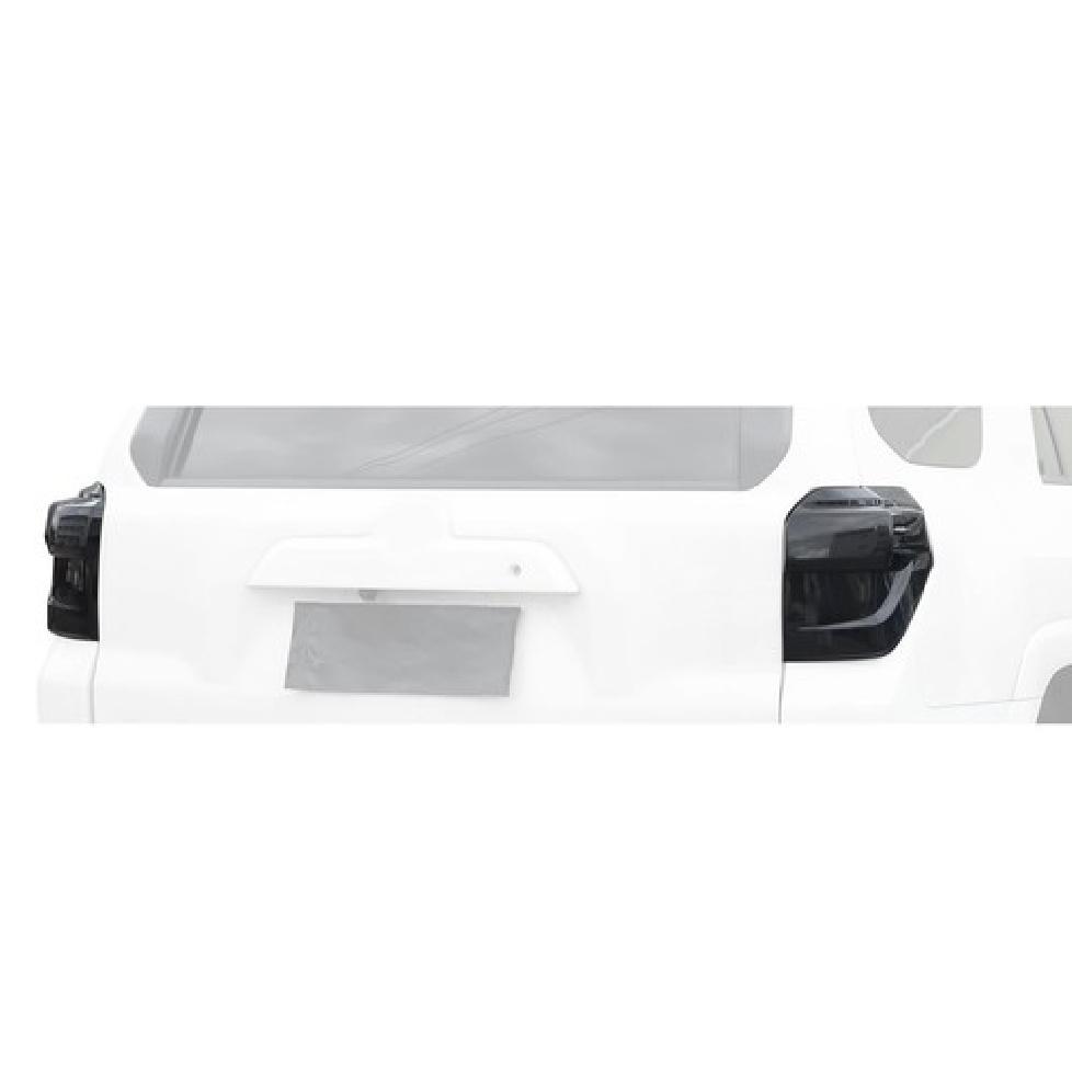 Smoked Black Rear Taillight Lamp Guard Decor Cover Trim Bezels for 4Runner 2014+