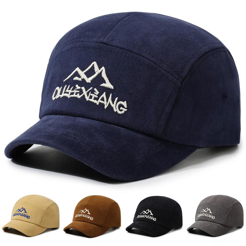 Four Seasons Embroidered Short-Brim Cap Unisex Outdoor Sunscreen Baseball Cap