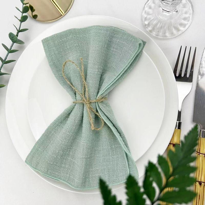 6Pcs Dinner Cloth Napkins ,Gauze Napkins 100% Natural Soft Cotton,Washable Napkins Great for Weddings Decorative,Dinner Partie