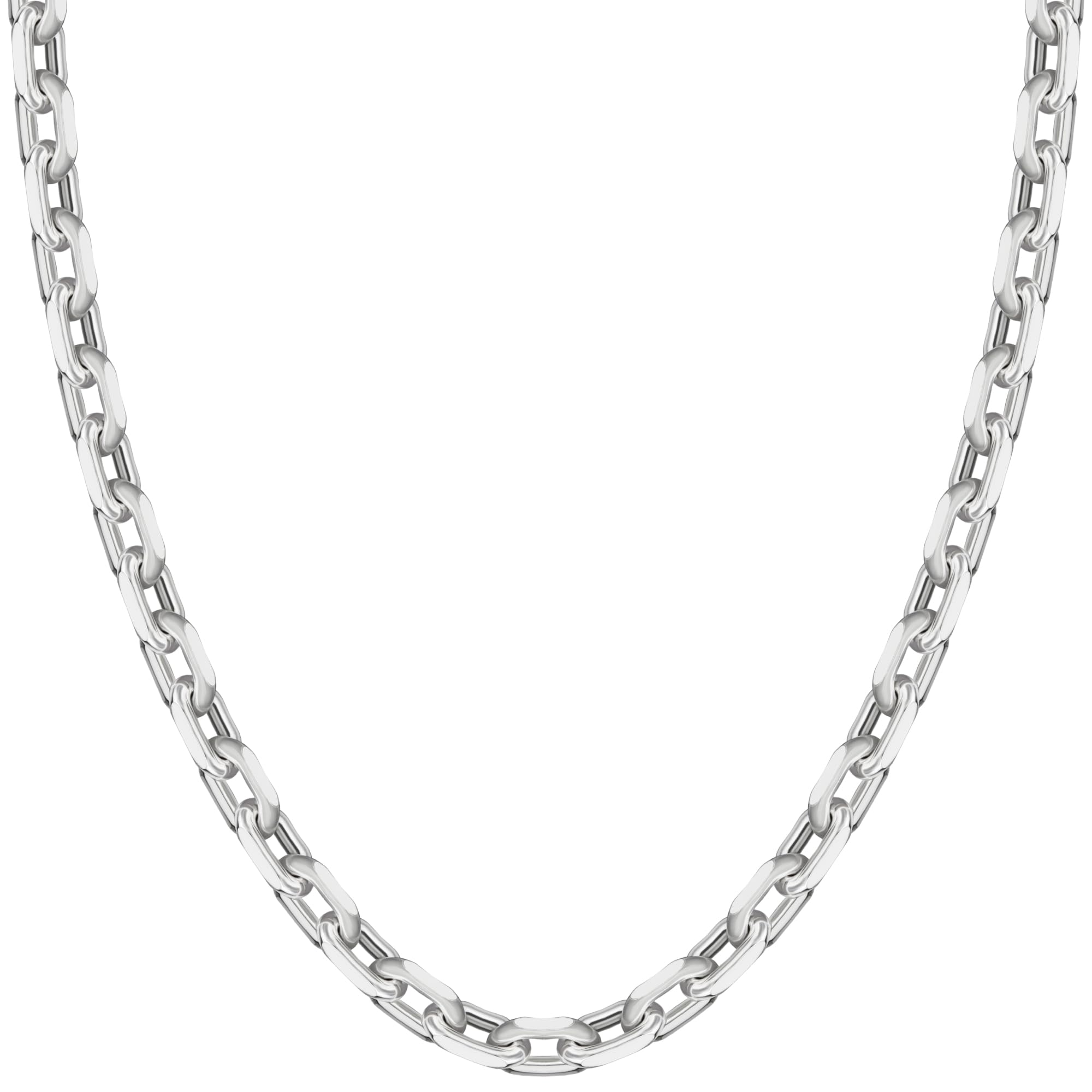 

Gin no Silver 925 Azuki Thick Chain Chain Only [Shinjuku Kura] 4-Sided Chain, Approx. 6.5mm Wide, 40-60cm (45cm) Long, Men s Necklace, Simple,