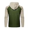 Men's Casual Patchwork Color Small Square Grid Hoodie Slim Fit Top Winter Round Neck Sweatshirts