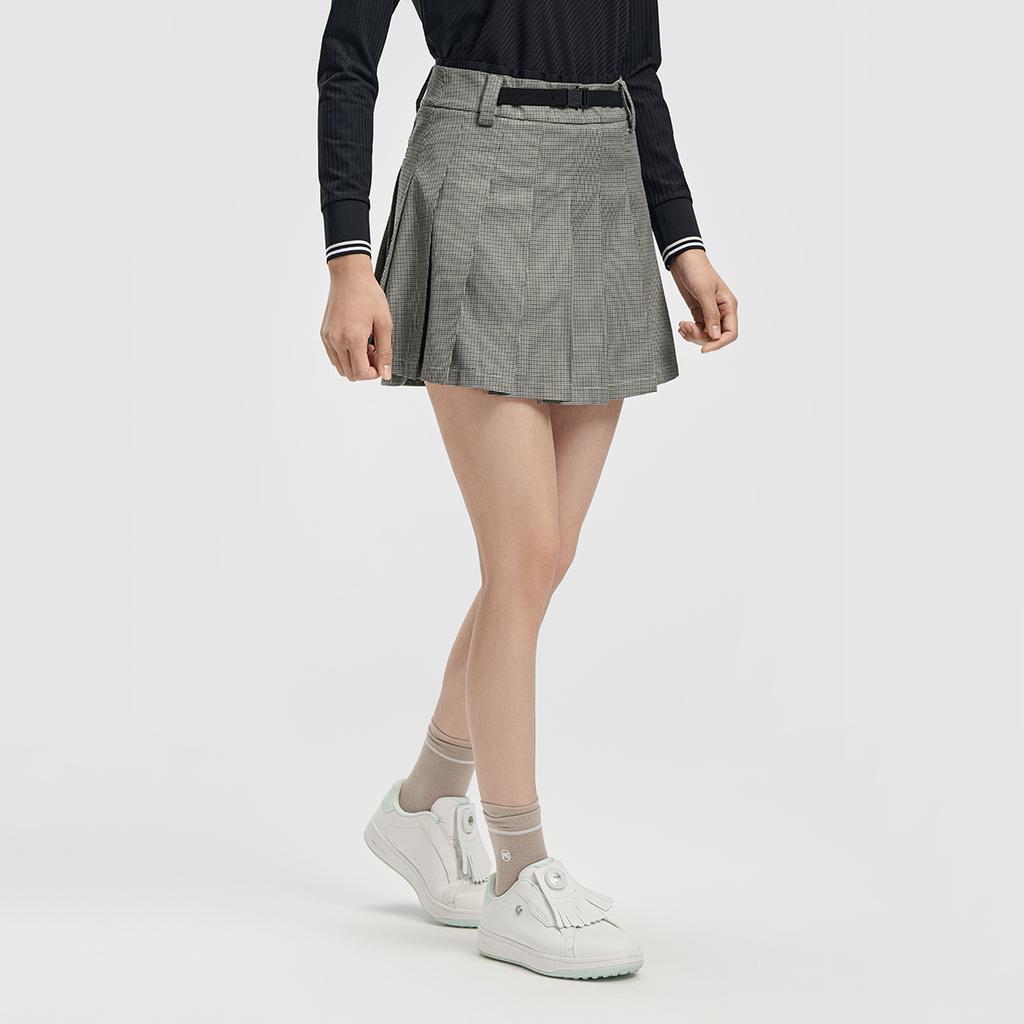 Fila Golf Series Simple Fashion Trendy Comfortable Sports Golf Versatile Houndstooth Woven Casual Skirt Women Skirts A11W615307FZA