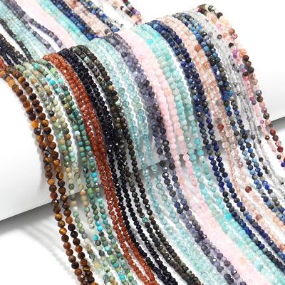 1 Strand Colorful Faceted Natural Stone Beads Loose Beads for Jewelry Making Spacer Beads DIY Bracelet Necklace Accessories