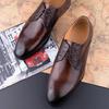 Fashion Luxury Mens Leather Shoes Fashions Genuine Leather Elegant Dress Derby Formal Shoe Casual Business Party Leather Shoes Coffee