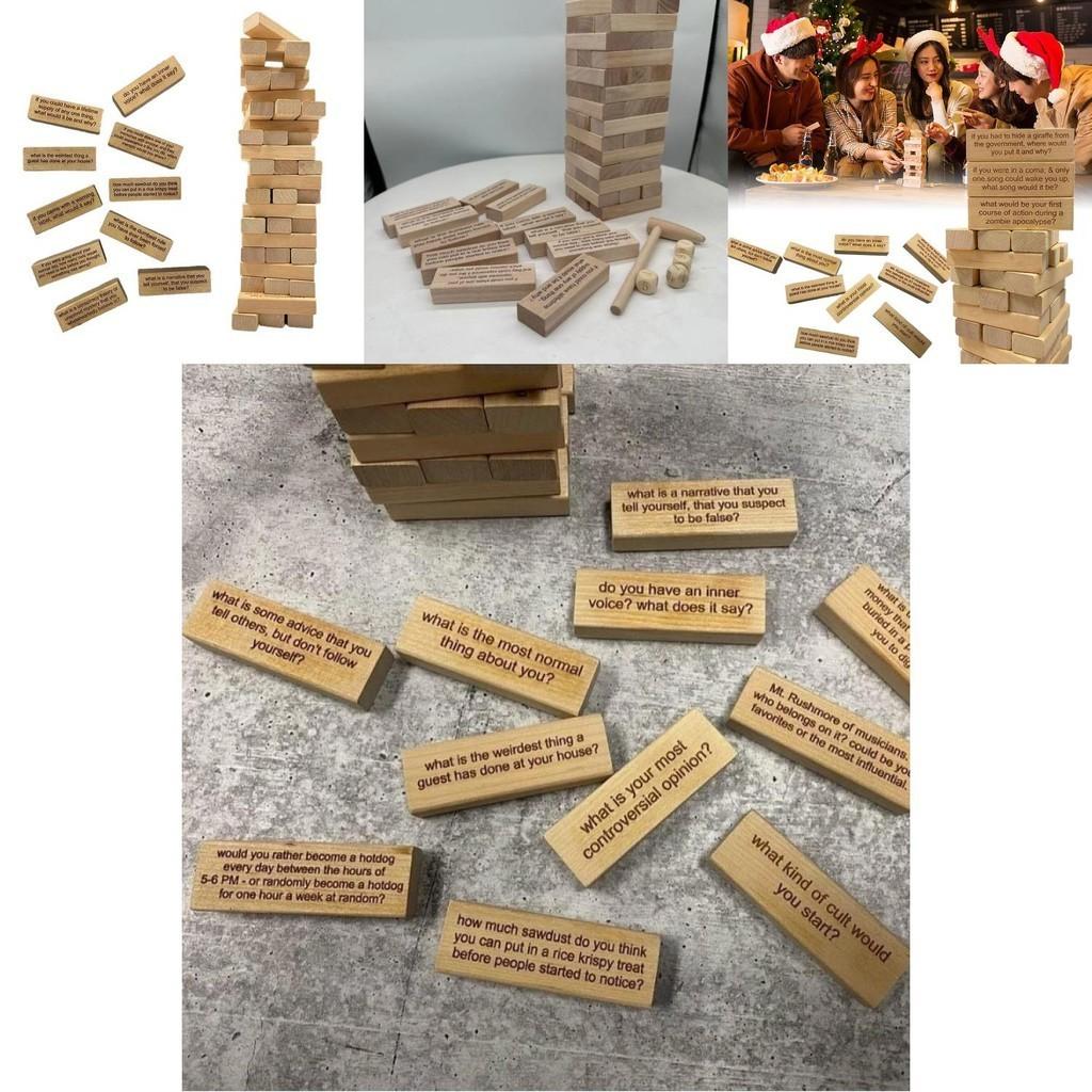 Icebreaker Wooden Stacking Toy Interactive Mind Game For Adults Couples' Bonding Activity