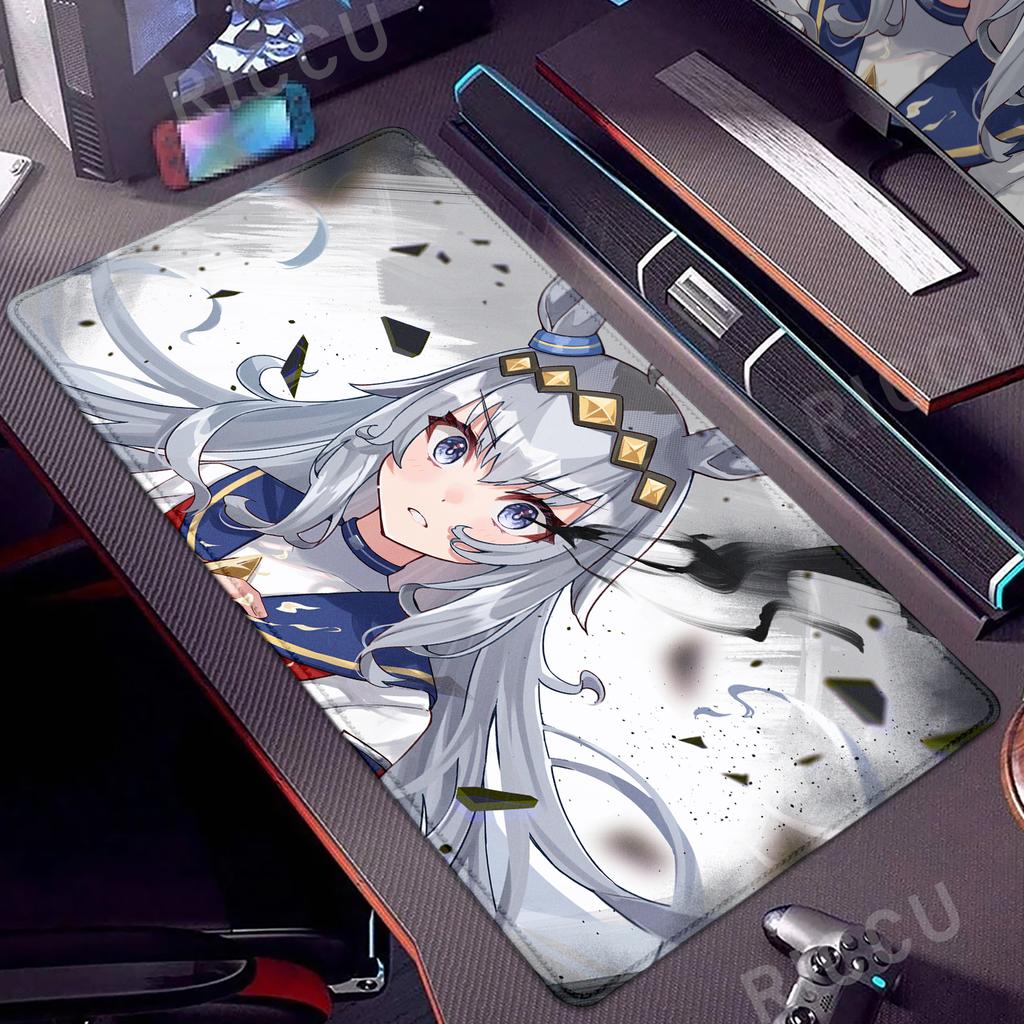 Tappetino per Mouse Umamusume Ragazza Anime Carina Oguri Cap Giocatore per Computer Tappetino Mouse Antiscivolo XXL HD Giocatore Tappetino da Scrivania Pretty Derby Accessori PC