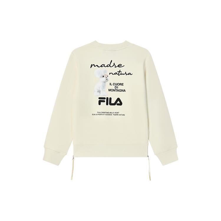 New FILA Sweatshirt Women's Pear Blossom White F11W248202F-IV