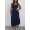 2026 Summer Women's High-End Waist-Cinched Casual Dress - Hot Selling Solid Color Skirt