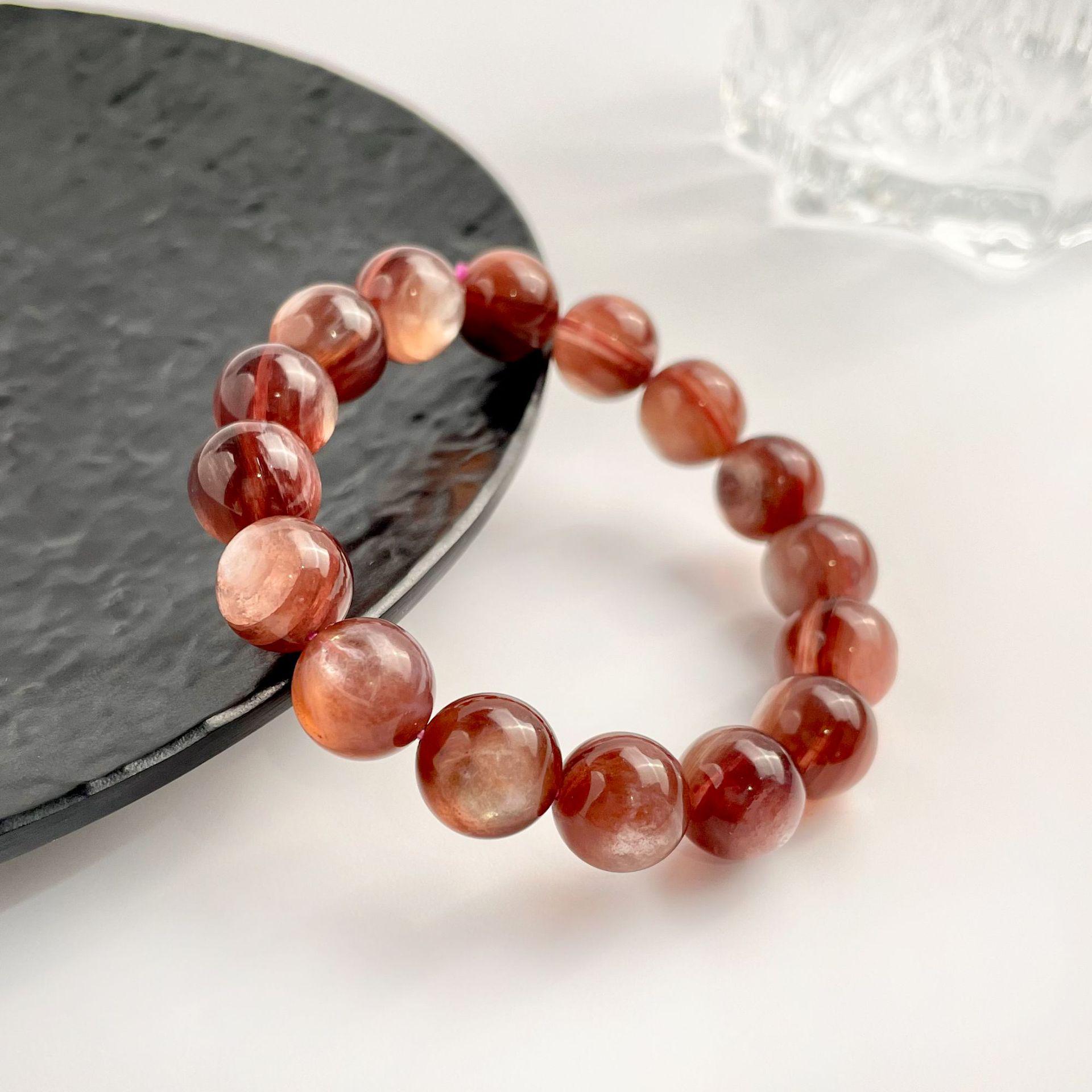 Браслет из натуральных розовых литиевых слюдяных бусин Jingxi Collection, класс 7A 9 mm