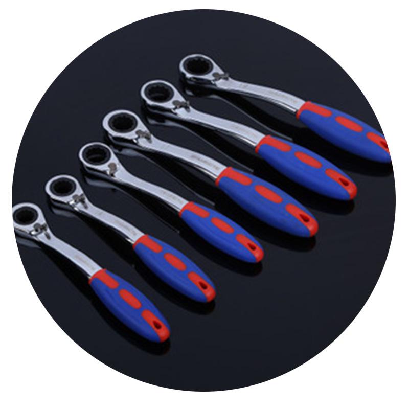 Plastic Handle Dual-Use Multi-Spec Ratchet Wrench for Household Tools