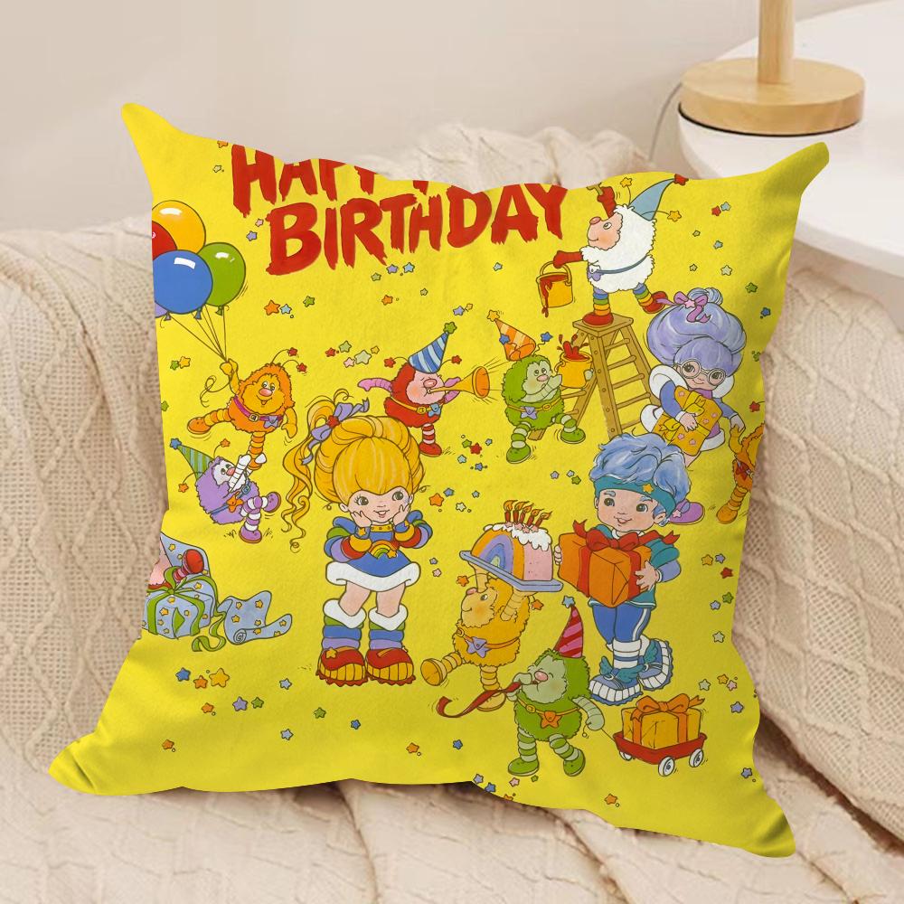 

Rainbows BBrite cute Cushion Cover Silky Short Plush Invisible Zipper Dustproof Sofa Pillow Case for Home Decor 30x30cm