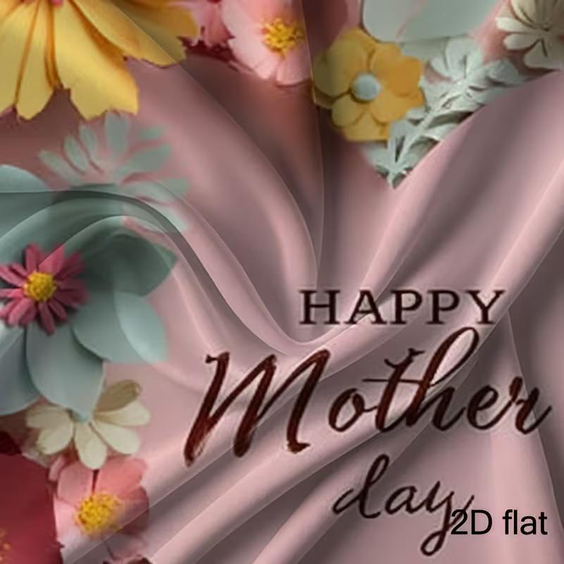 2D Mother's Day Backdrop Pastel Floral Themed Party Background Banner