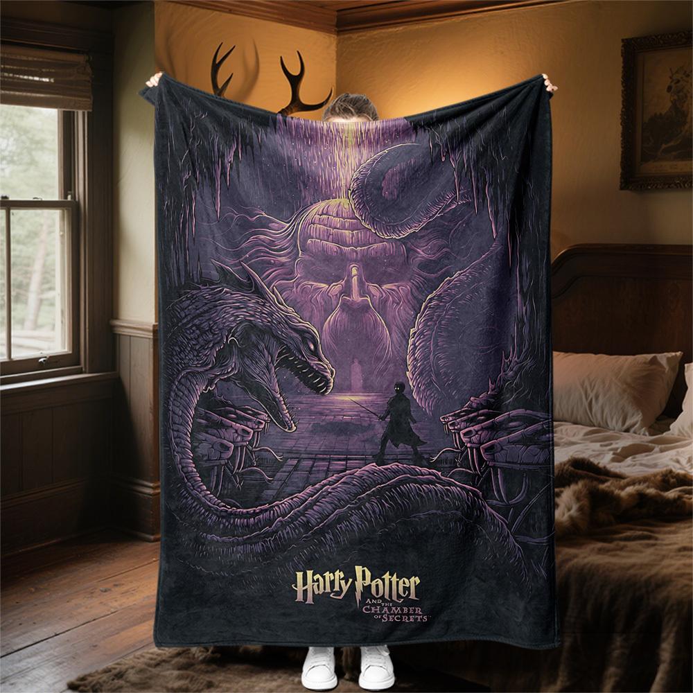 1pc Harry Potter Chamber Secrets Outdoor Flannel Throw Blanket All Season Soft Warmth,Home Decor 1031204