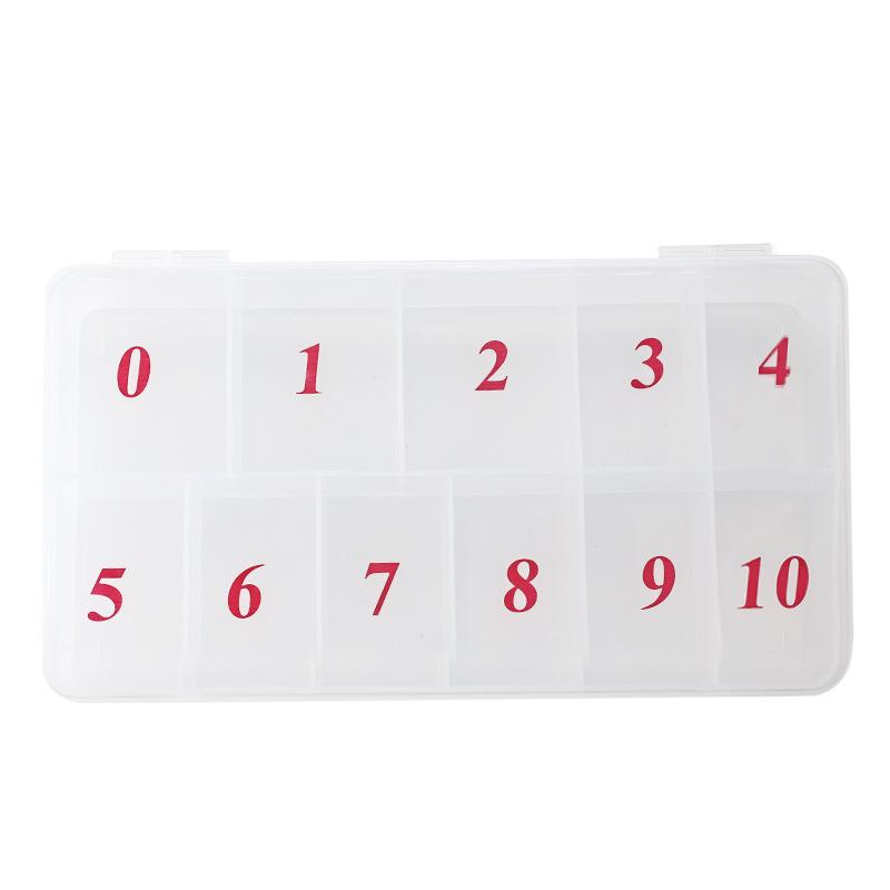 Nail Art 1000-Piece Semi-Transparent Tip Storage Box
