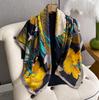 Luxury  Silk Scarf For Women Hijab Bandana Fashion 90*90Cm Square Scarves Handkerchief Design Shawl Wraps Echarpe Foulard