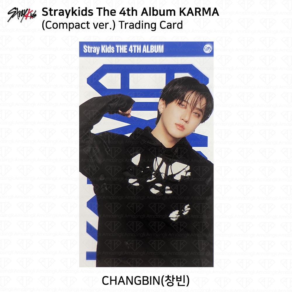 

Stray Kids 4-й альбом Karma компактная версия Официальная фотокарточка Changbin Trading Card