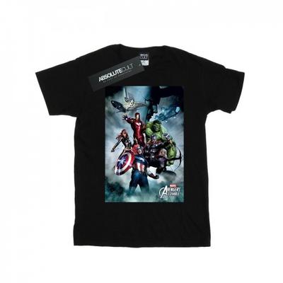 Camiseta de Algodão Montagem Equipe Vingadores Meninas