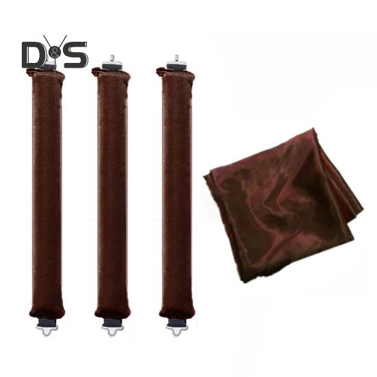 

4 шт./компл. набор термобигуди для волос с леопардовым принтом, бархатные стержни с шарфом из искусственного шелка, большие бигуди, инструменты для укладки волос кофейный