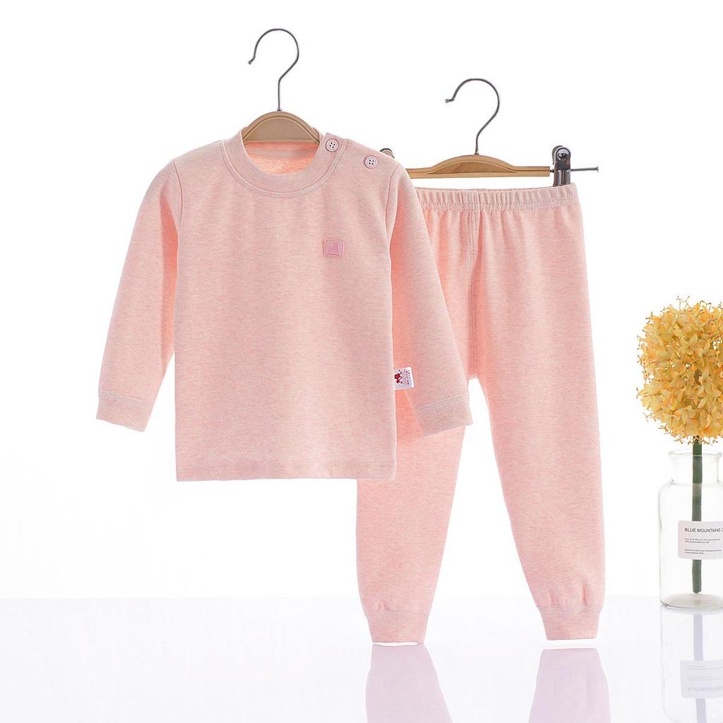 Children's Shu Velvet Warm Underwear Set - Sizes 66-175, Boys & Girls, Autumn/Winter Pure Cotton Clothes & Trousers