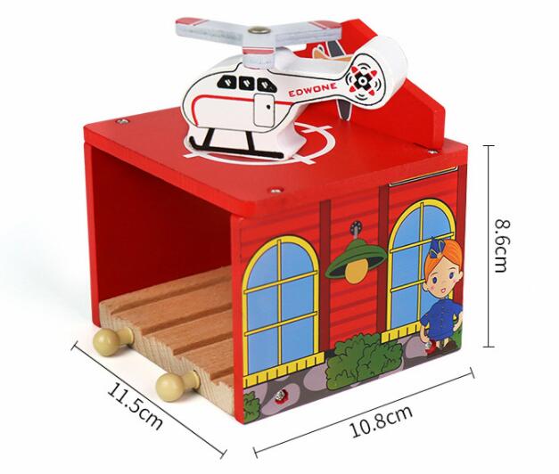 Wooden Train Track Accessories Parking Lot Railway Station Fit for Thomas Biro Multiple Tracks Educational Toys for Children