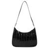 Solid Casual Shoulder Bag for Women Interior Compartment PU Sewing Bags Large Capacity
